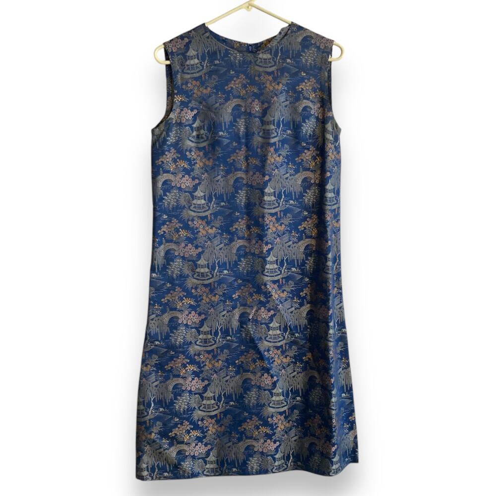 NOT FOR SALE Vintage Blue Floral Midi Dress